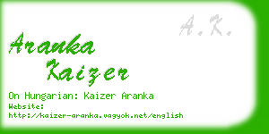 aranka kaizer business card